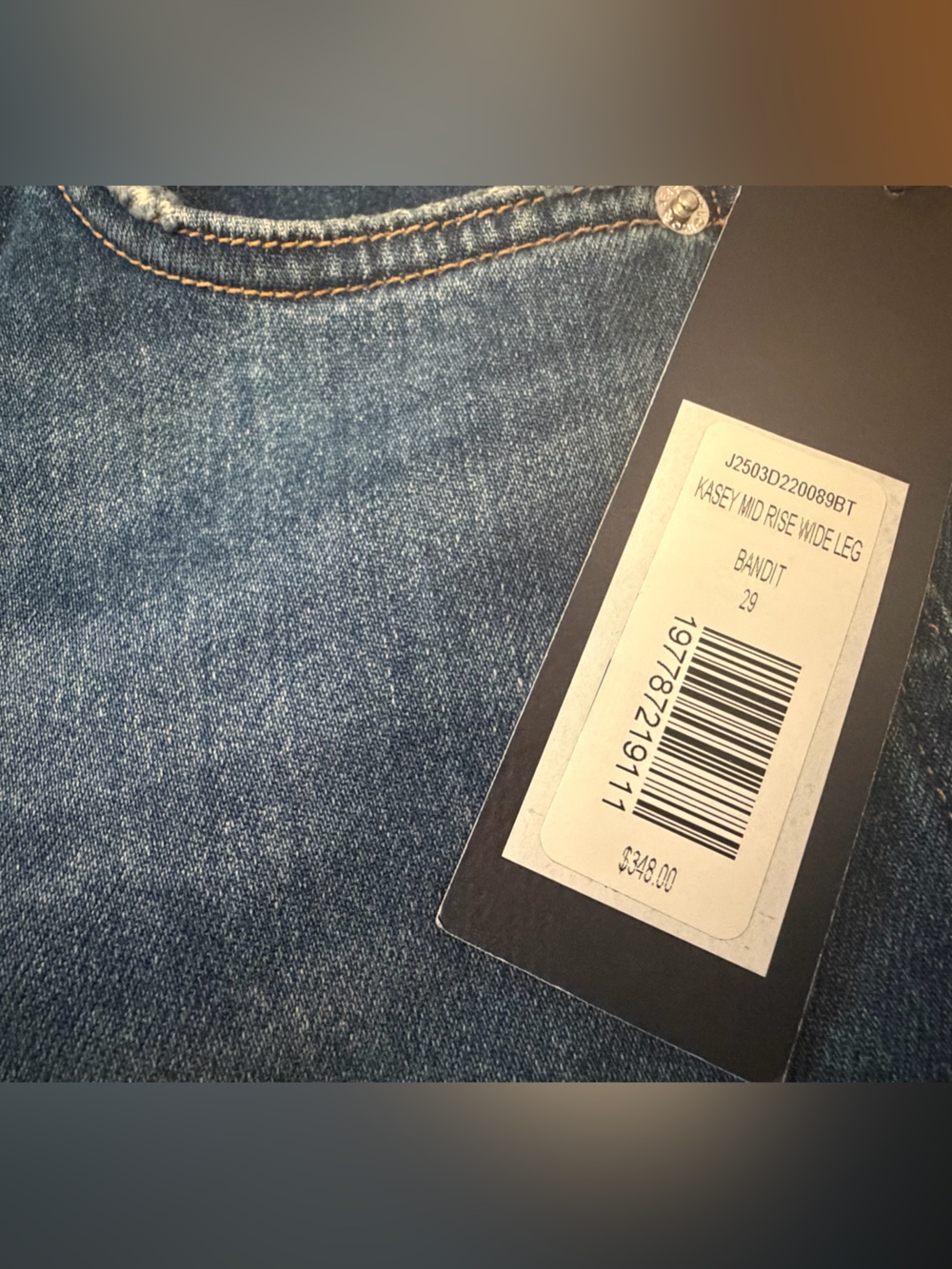 Veronica Beard Kasey Mid Rise Wide Leg Jeans Bandit Size 29 NWT